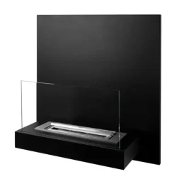 Etanolkamin Bio-eldplats Hängande biokamin BOARD Bioetanolbrännare 45 cm x 47 cm x 16,5 cm med glas kan användas som skrivtavla ekologisk eldsta