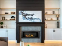 Discount Etanolkamin Kaminen Öppna spisar Bio-eldplats Hängande biopejs Bioetanolbrännare 90 x 40 x 12 cm svart matt svart ekologisk eldstad Öppna Spisar