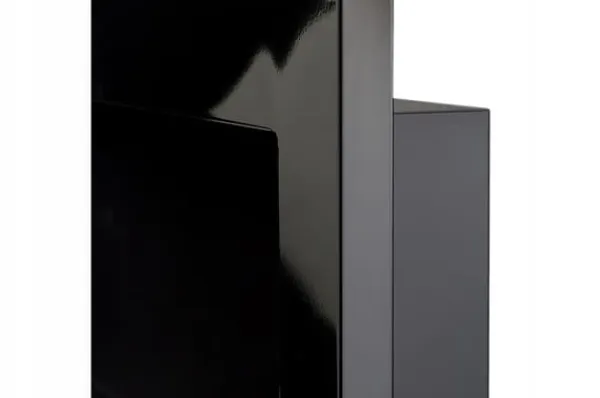 Outlet Etanolkamin Öppna spisar Bio-eldplats Väggmonterad biokamin Bioetanolbrännare 65 x 40 x 12 cm blank svart med glas Öppna Spisar