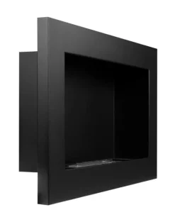 Online Etanolkamin Bioethanol väggmonterad biospis 65 x 40 x 12 cm matt svart Biopanna miljövänlig biospis Vedeldade Kaminer