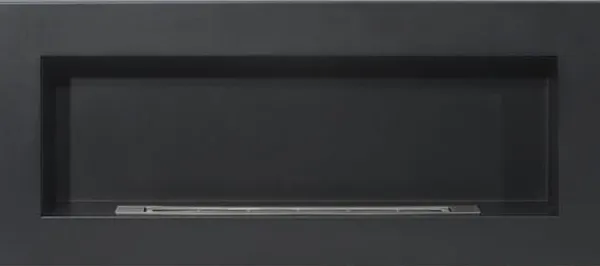Best Etanolkamin Öppna spisar Bio-eldplats Hängande biopejs Bioetanolbrännare BOX 90 cm x 40 cm x 12 cm matt svart ekologisk eldstad Öppna Spisar