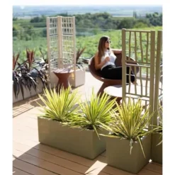 Sale Ethica rektangulär blomlåda 80 cm grön Krukor & Växtbehållare