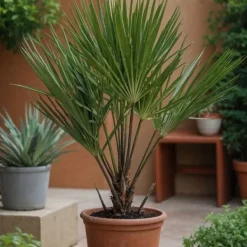 Europeiska Dvärgpalm - Set om 2 - Chamaerops humilis - Höjd 50-60cm - ⌀15cm