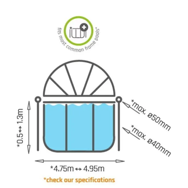 EXIT pooltak ECO ø488cm - universell