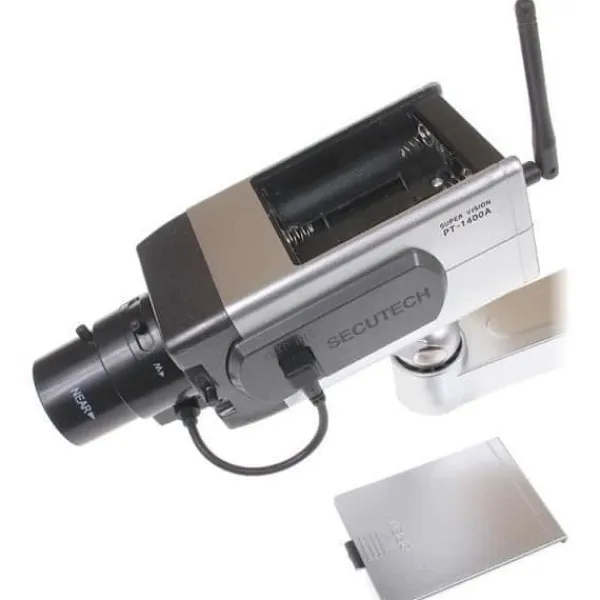 Clearance Falsk spionkamera - DC1400 - Svart - Rörelsedetektor - Blinkande LED - Imitation IR Falska Övervakningskameror