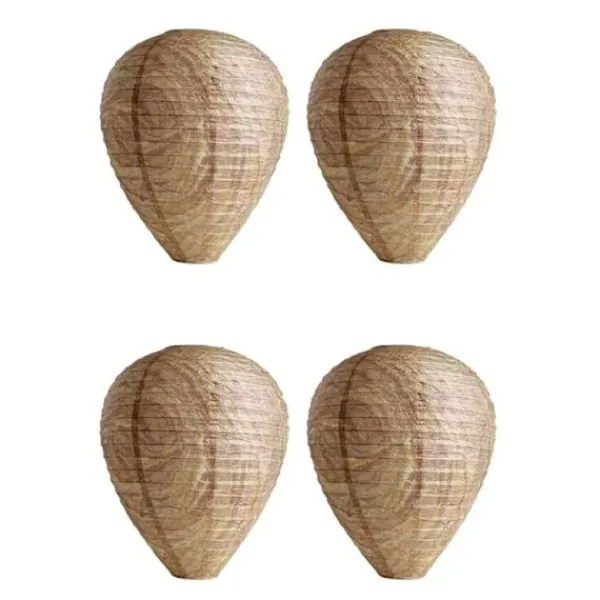 Falskt Getingbo / Dekorativ Utomhusattrapp – 4-pack Insektsmedel & Djuravvisande Medel