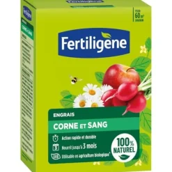 FERTILIGENE FCOSAN3 - Horn- och blodgödselmedel 3 kg - Snabb och långvarig verkan - Ger näring i upp till 3 månader - Upp till 60 m² gödslad