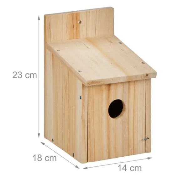 Fågelholksbyggsats, Set om 2, 23x14x18 cm, Natur