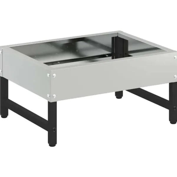 New Fågelmatare Silver 80 x 28 x 13.5 cm Galvaniserat Stål För Fåglar & Småvilt