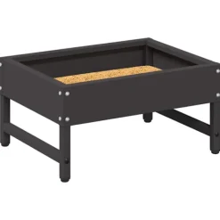 vidaXL Fågelmatare Svart 80 x 28 x 13.5 cm Kallvalsat Stål