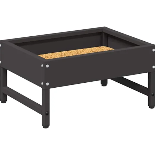 vidaXL Fågelmatare Svart 80 x 28 x 13.5 cm Kallvalsat Stål