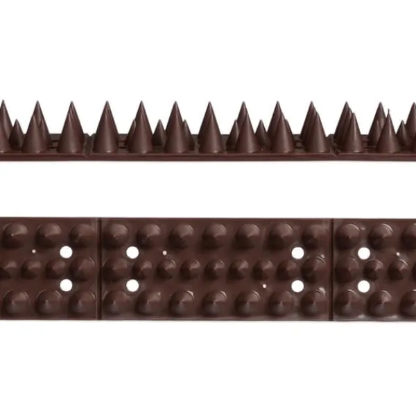 Fågelskrämmande piggar, 2x49x4 cm, Brun