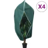 Fiberduk med blixtlås 4-pack - Vinterskydd för växter | Storlek: 3,14x2,5 m | Vikt: 70 g/m²