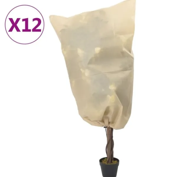 Sale Fiberdukar med dragsko 12 st 70 g/m² 0,8x0,8 m Markduk & Fiberduk