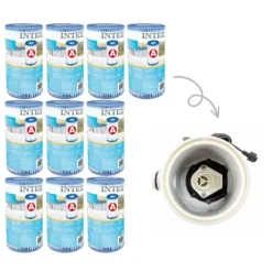 Online Filter Typ A - Intex - 10 stycken - Lämplig för filterpump 28604GS/28638GS/28636GS & WAYS skurborste Pool- & Spatillbehör