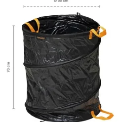 Fiskars Trädgårdsväska Pop Up Solid 172l Svart