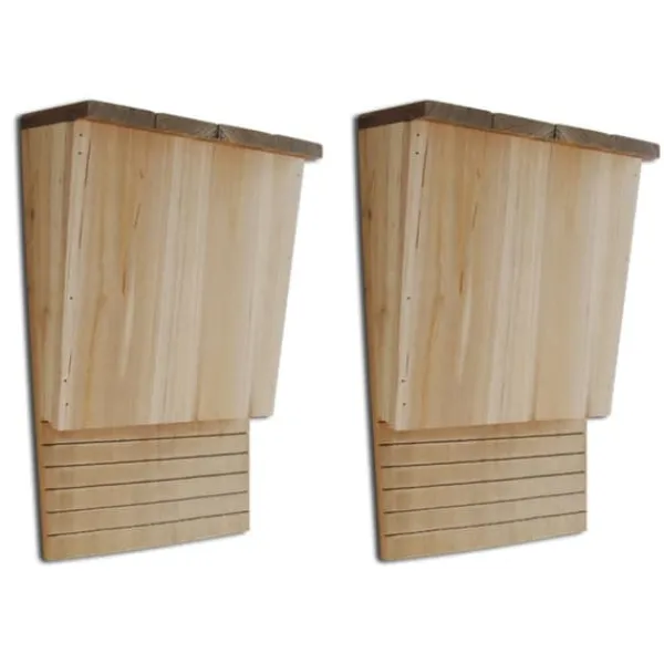 Hot Fladdermusholkar 2-Pack - Vilsystem för Fladdermöss | Storlek: 22x12x34 cm För Fåglar & Småvilt