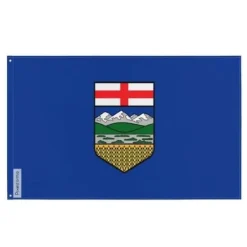 Flagga - Alberta - 64 x 96 cm - Polyester - Tryck fram/bak - Metallöglor