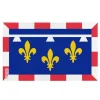 Hot Flagga - Centre-Val de Loire - 120 x 180 cm - Polyester - Tryck på fram- och baksidan - Öglor i metall Flaggor & Vindstrutar