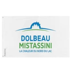 Online Flagga - Dolbeau-Mistassini - 64 x 96 cm - Polyester - Tryck på fram och baksidan - Metallöglor Flaggor & Vindstrutar