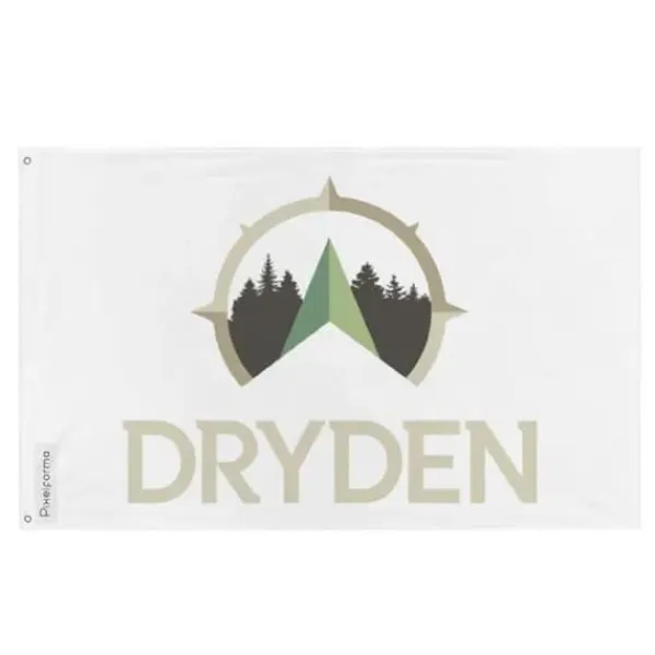 Flagga - Dryd - 128 x 192 cm - Polyester - Tryck fram/bak - Metallöglor
