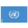 Flagga - Förenta nationerna - 64 x 96 cm - Polyester - Tryck på framsidan/baksidan - Metallöglor