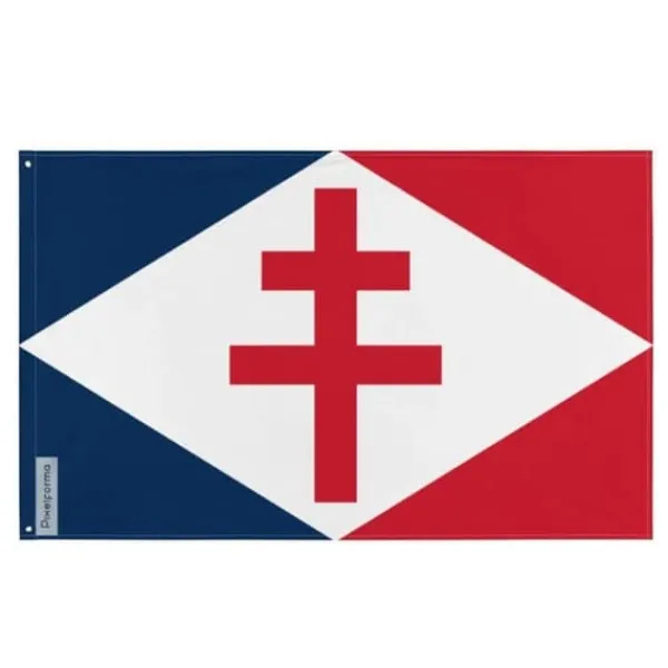 Flagga - Fria franska marinstyrkor - 120 x 180 cm - Polyester - Tryck fram och bak - Järngl eyelets
