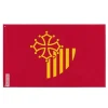 Flagga - Languedoc-Roussillon - 60 x 90 cm - Polyester - Tryck fram/bak - Metalöglor