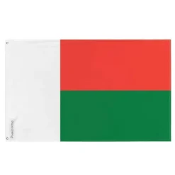 Flagga - Madagaskar - 128 x 192 cm - Polyester - Framsida/baksida - 2 öglor i järn Flaggor & Vindstrutar