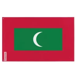 Flagga - Maldiverna - 160 x 240 cm - Polyester - Framsida/baksida - Öglor i järn