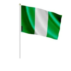Outlet Flagga - Mini - Nigeria - 14 x 21 cm - Polyester - Lätt och hållbar Flaggor & Vindstrutar