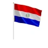 Flagga - Mini Flagga Paraguay - 30 x 45 cm - Hållbar polyester - Lätt - Tryck på fram- och baksidan