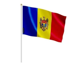 Best Flagga - Moldavien - Mini Flagga - 30 x 45 cm - Polyester - Fram/Baksida Flaggor & Vindstrutar