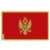 Flagga - Montenegro - 160 x 240 cm - Polyester - Framsidan/baksidan - Metallöglor