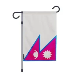 Flagga - Multicolor - Nepal - 32 x 47.5 cm - Polyester - Framsidan/baksidan