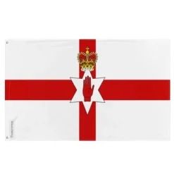 Sale Flagga - Nordirland - 128 x 192 cm - Polyester - Tryck på fram- och baksidan - Metallöljettar Flaggor & Vindstrutar