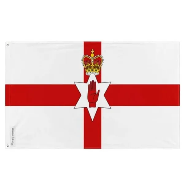 Sale Flagga - Nordirland - 128 x 192 cm - Polyester - Tryck på fram- och baksidan - Metallöljettar Flaggor & Vindstrutar
