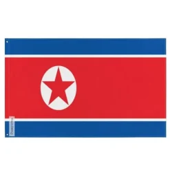 Online Flagga - Nordkorea - 90 x 150 cm - Polyester - Tryck på framsidan/baksidan - Ögla i järn Flaggor & Vindstrutar