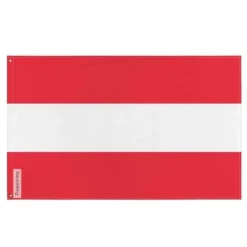 Discount Flagga - Österrike - 90 x 150 cm - Polyester - Framsidan/baksidan - 2 järnöglor Flaggor & Vindstrutar
