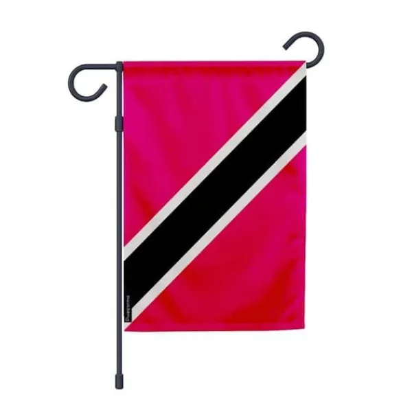 Flagga - Trinidad och Tobago - 32 x 47,5 cm - Polyester - Tryck fram/ovan - Utomhus trädgård