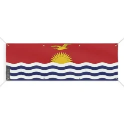 Flaggbanner - PIXELFORMA - Kiribati - 200x600 cm - 8 öljetter - Slitstark polyester