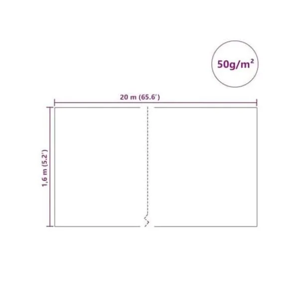 vidaXL Fleece för växtskydd mot frost - - Beige - Oförvävd tyg - 20x1,6 m - UV-beständig