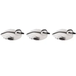 Flytande gul ankedam prydnadsset för trädgård och pool - 3 realistiska plastankor - Perfekt för vattendekoration - C Style - 12x6,5 cm
