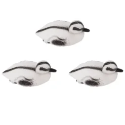 Flytande gul ankedam prydnadsset för trädgård och pool - 3 realistiska plastankor - Perfekt för vattendekoration - C Style - 12x6,5 cm