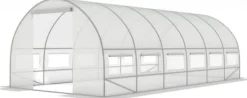 Viking Choice Folietunnelväxthus med fönster 600 x 300 x 200 cm Vit