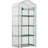 Outlet Folieväxthus 70x50x160 cm med 4 hyllplan, vitt – tomathus/drivbänk Växthus
