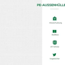 Online Folieväxthus 120x60x60 cm med fönster, PE – tomathus/drivbänk, vit Växthus