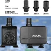 Fontänpump - Nedsänkbar vattenpump - 45 W - 3000 L/h - 2,3 m kabel - 3 munstycken - Mörkgrå Fontäner & Dammar
