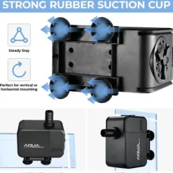 Fontänpump - Nedsänkbar vattenpump - 45 W - 3000 L/h - 2,3 m kabel - 3 munstycken - Mörkgrå Fontäner & Dammar