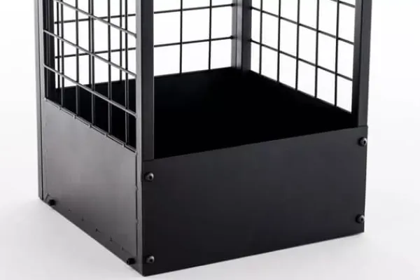 Forrest Firewood Rack - Black Metal, 40x40x120 cm